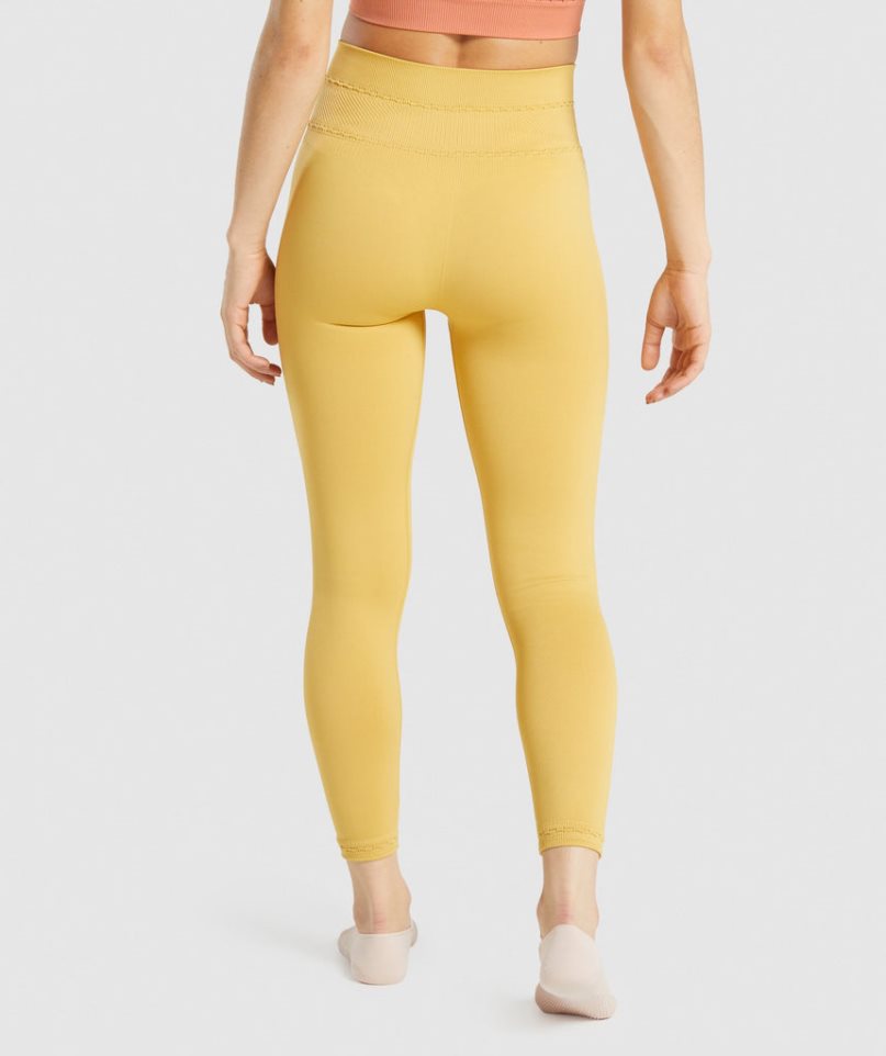 Legginsy Gymshark Studio Damskie Żółte | PL 623SCN